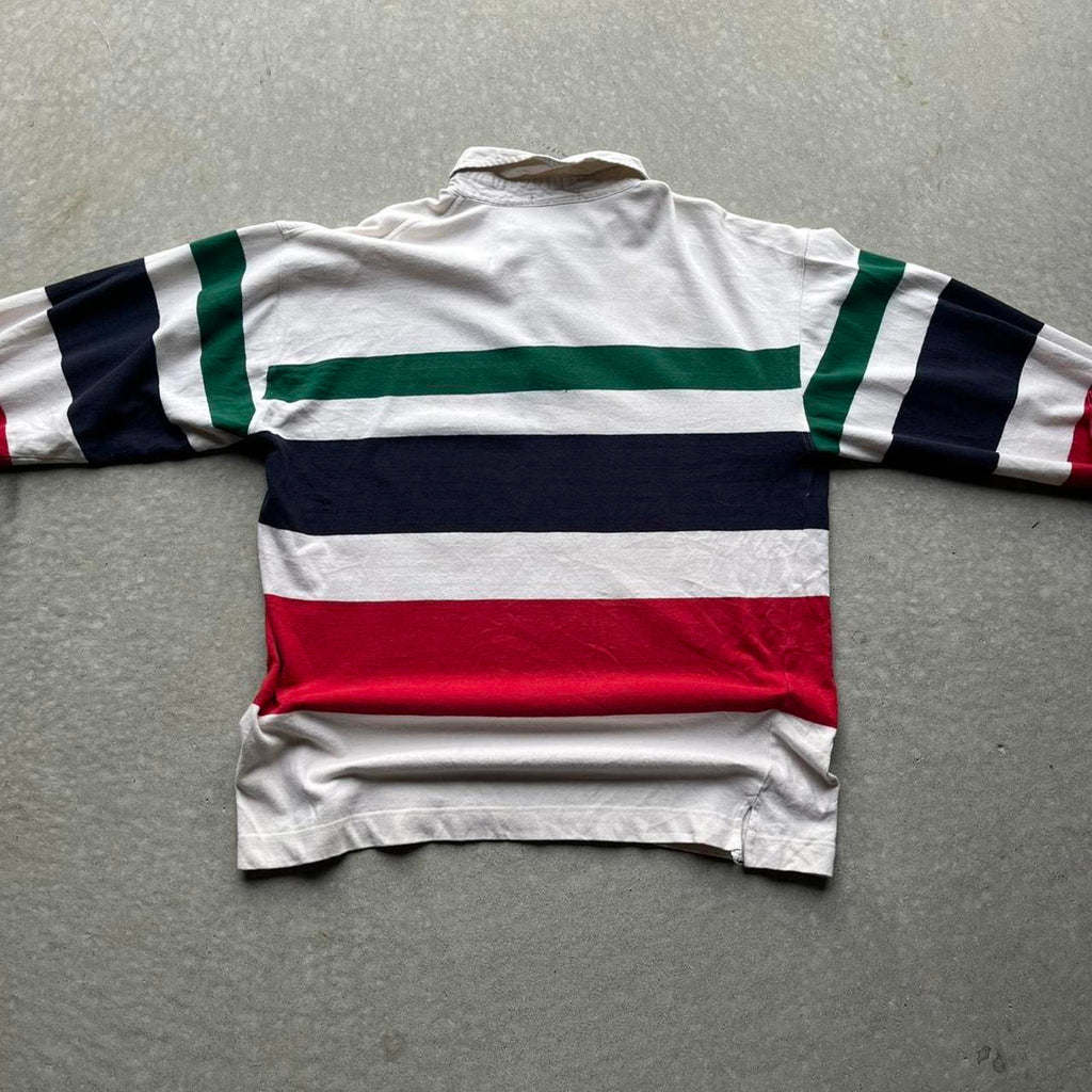 Vintage 90s Striped Nautica Logo Rugby Shirt - Uptwn Vintage