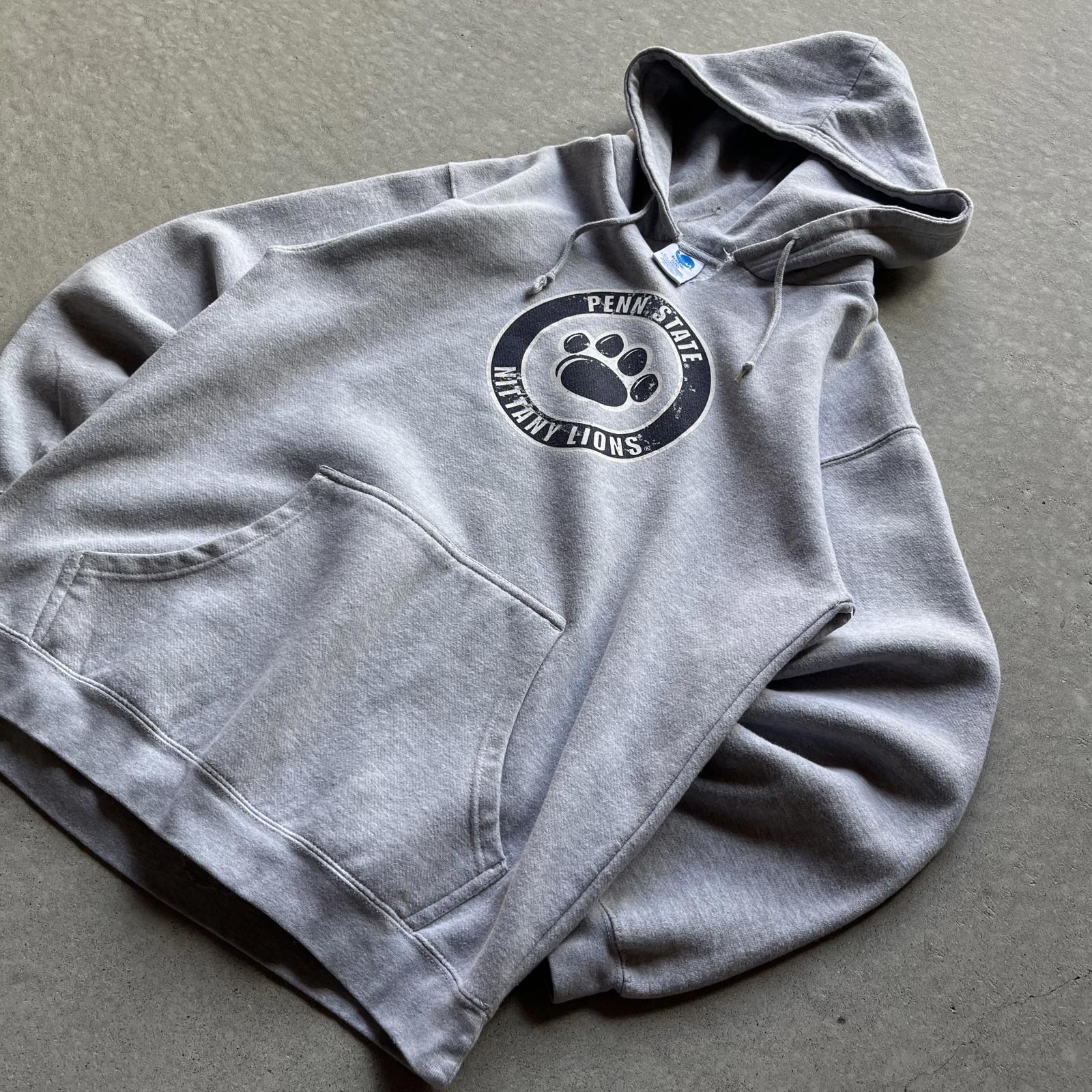 Vintage Y2K Grey Penn State University Hoodie