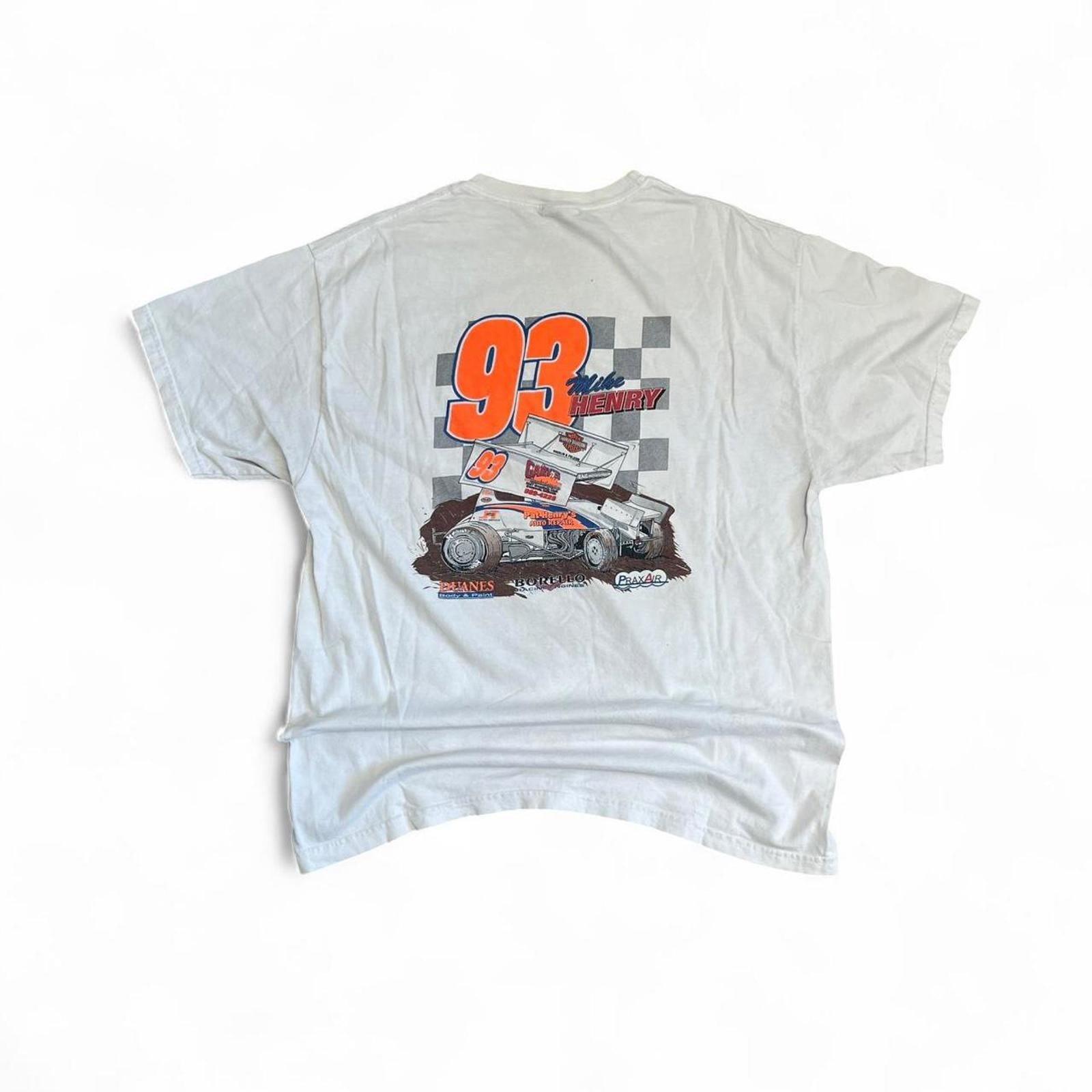 Vintage 90s Signed Mike Henry Spring Car Racing T-Shirt Hanes 68a6795c-35be-4dc9-9e3e-6cebccc36b80