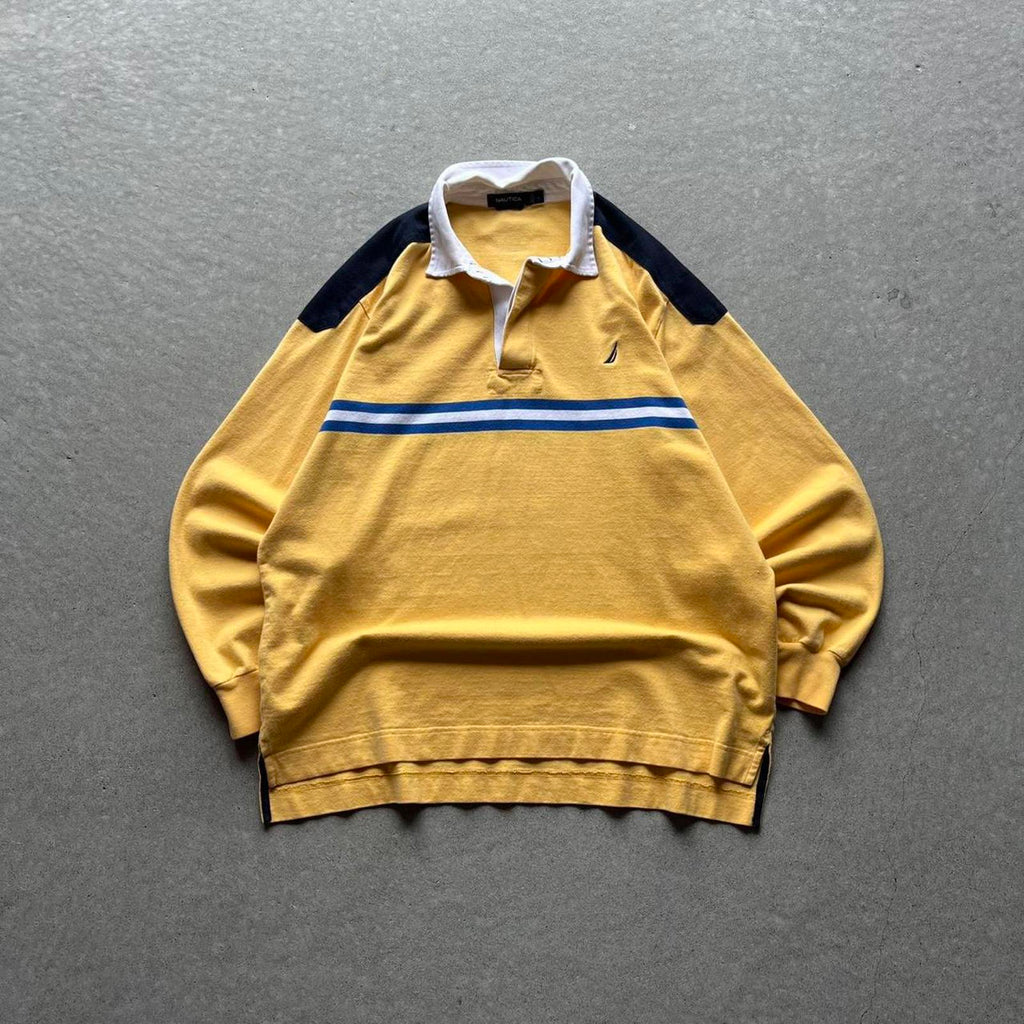 Vintage Clothing Vintage Y2K Yellow Nautica Rugby Polo Nautica - uptwn vintage - 68db4459-f469-43df-8bfb-9fb58bbae278