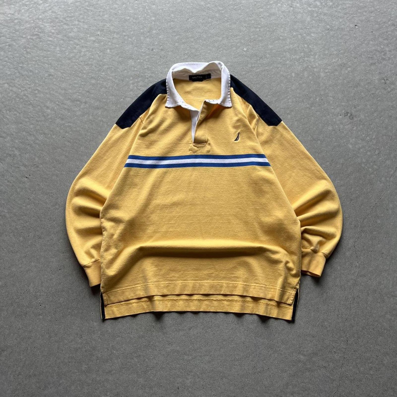 Vintage Clothing Vintage Y2K Yellow Nautica Rugby Polo Nautica - uptwn vintage - 68db4459-f469-43df-8bfb-9fb58bbae278