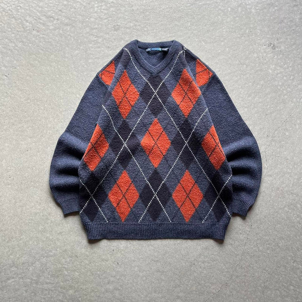 Vintage Clothing Vintage 90s Diamond Pattern Argyle Sweater American Vintage - uptwn vintage - 6aae7a04-b5a3-4673-a852-d1d92f34a12e
