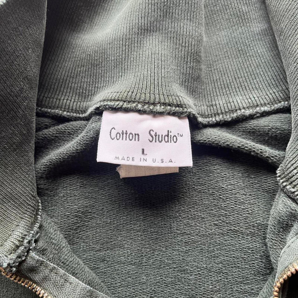 Vintage 90s Distressed Green Quarter-Zip