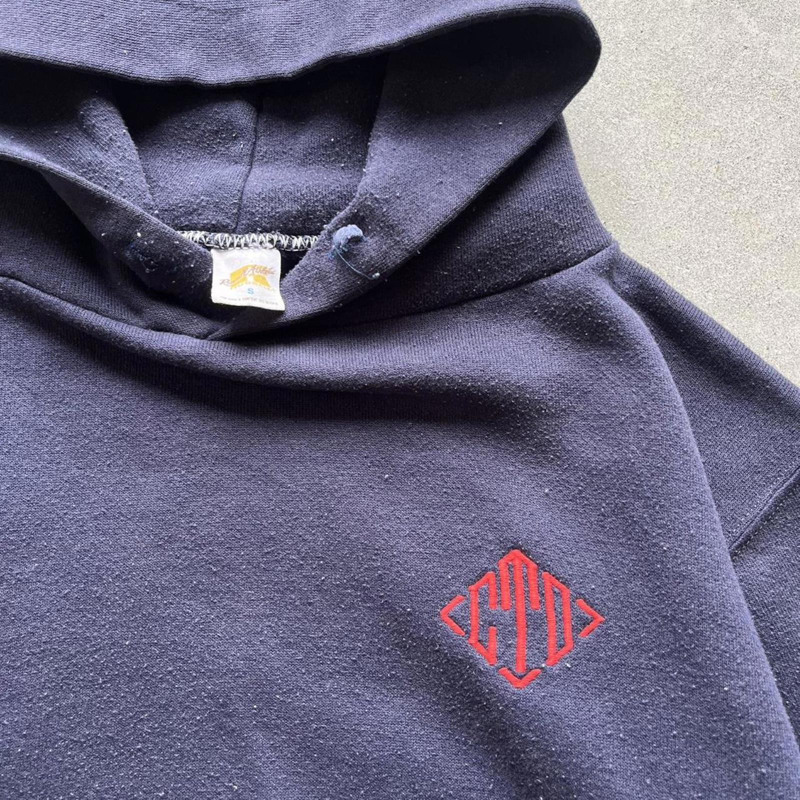 Rare Vintage 70s Embroidered Russell Athletic Gold Tag Hoodie - Uptwn Vintage