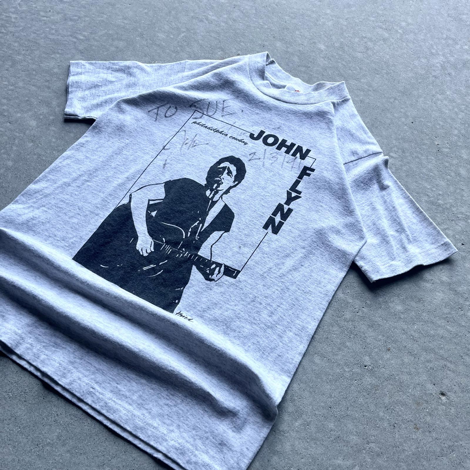 Vintage 1991 Signed John Flynn Concert T-Shirt - Uptwn Vintage