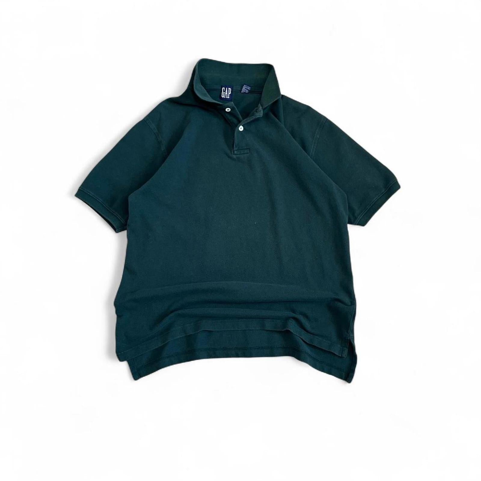 Vintage 90s Green Blank GAP Polo Shirt Gap 7186e2fd-69c5-41a8-941a-a4684d9c271e