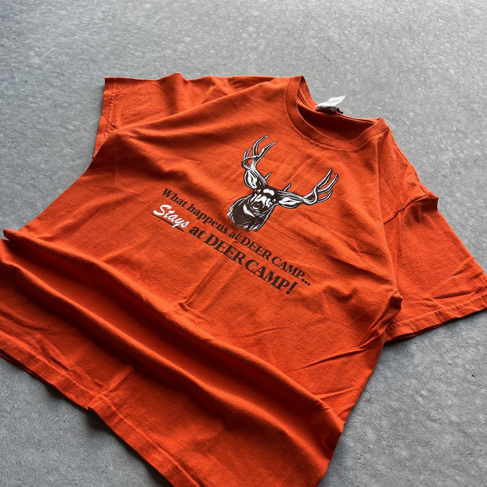Vintage Y2K Camping Style Deer Graphic T-Shirt - Uptwn Vintage