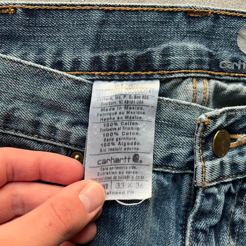 Vintage Style Paint Splattered Carhartt Jeans