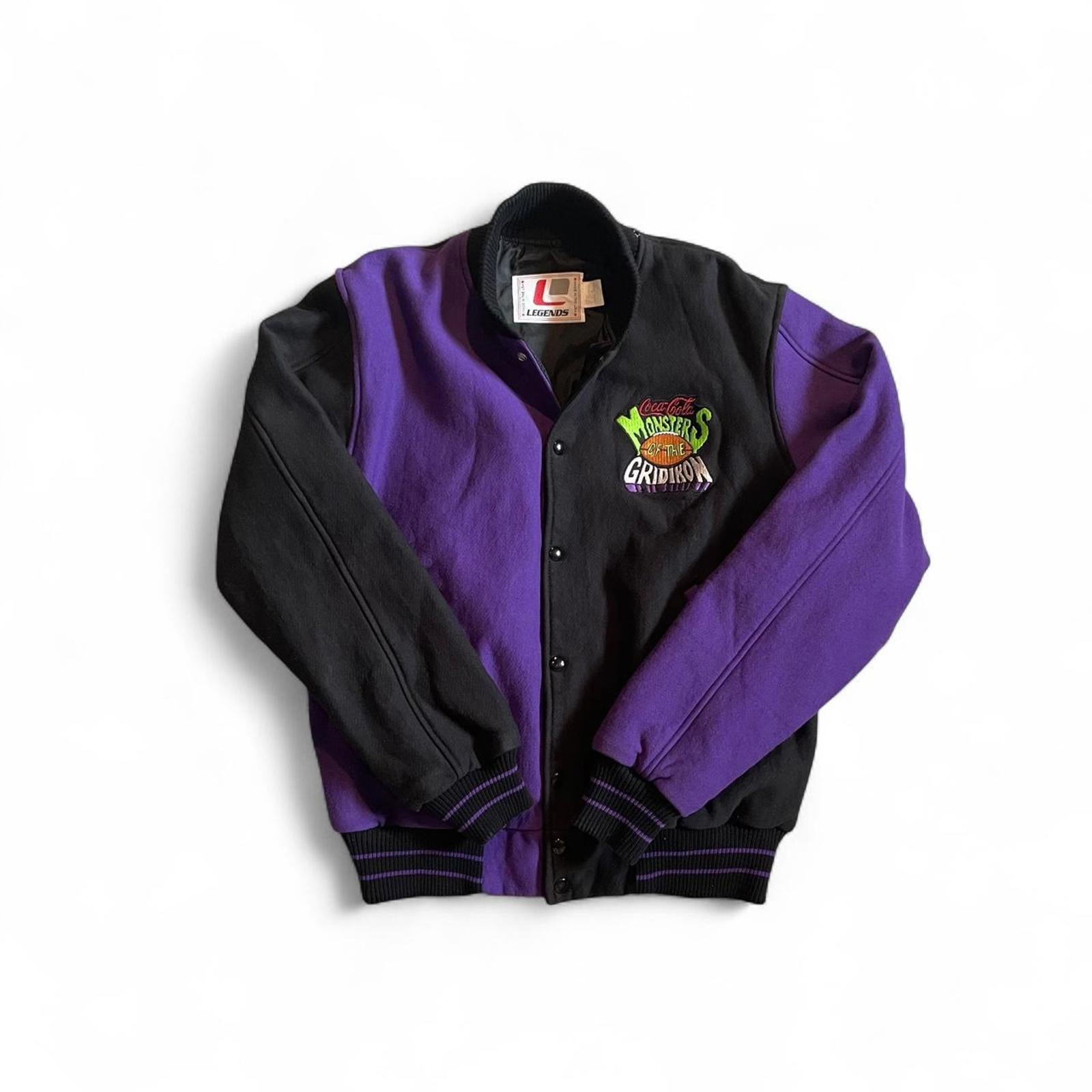 Vintage 90s Coca-Cola Monsters Of The Gridiron Football Letterman Jacket American Vintage 761eae6b-6bb2-44e9-8b3c-4a003062b05a