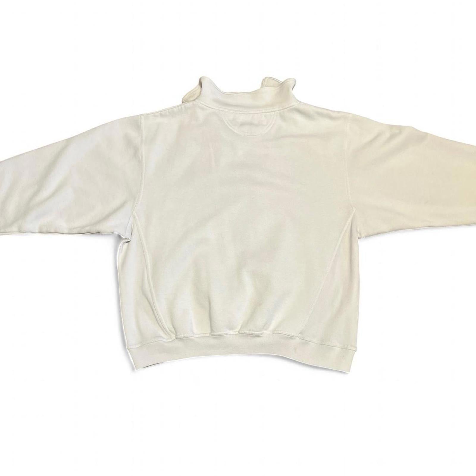 Vintage 90s White Diadora Quarter-zip Sweatshirt