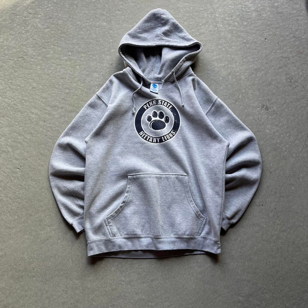 Vintage Y2K Grey Penn State University Hoodie - Uptwn Vintage