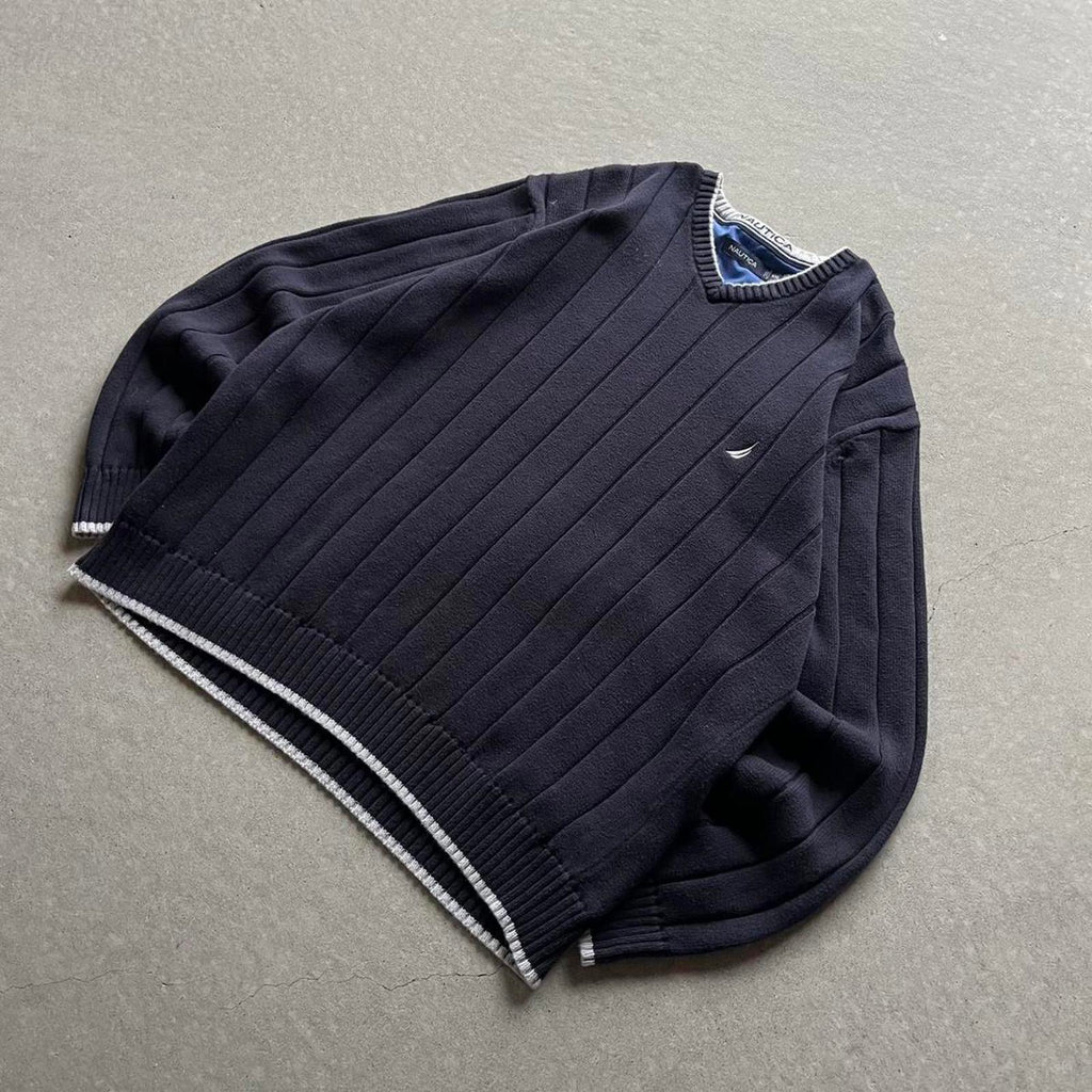 Vintage Y2K Navy Knit Nautica Sweater