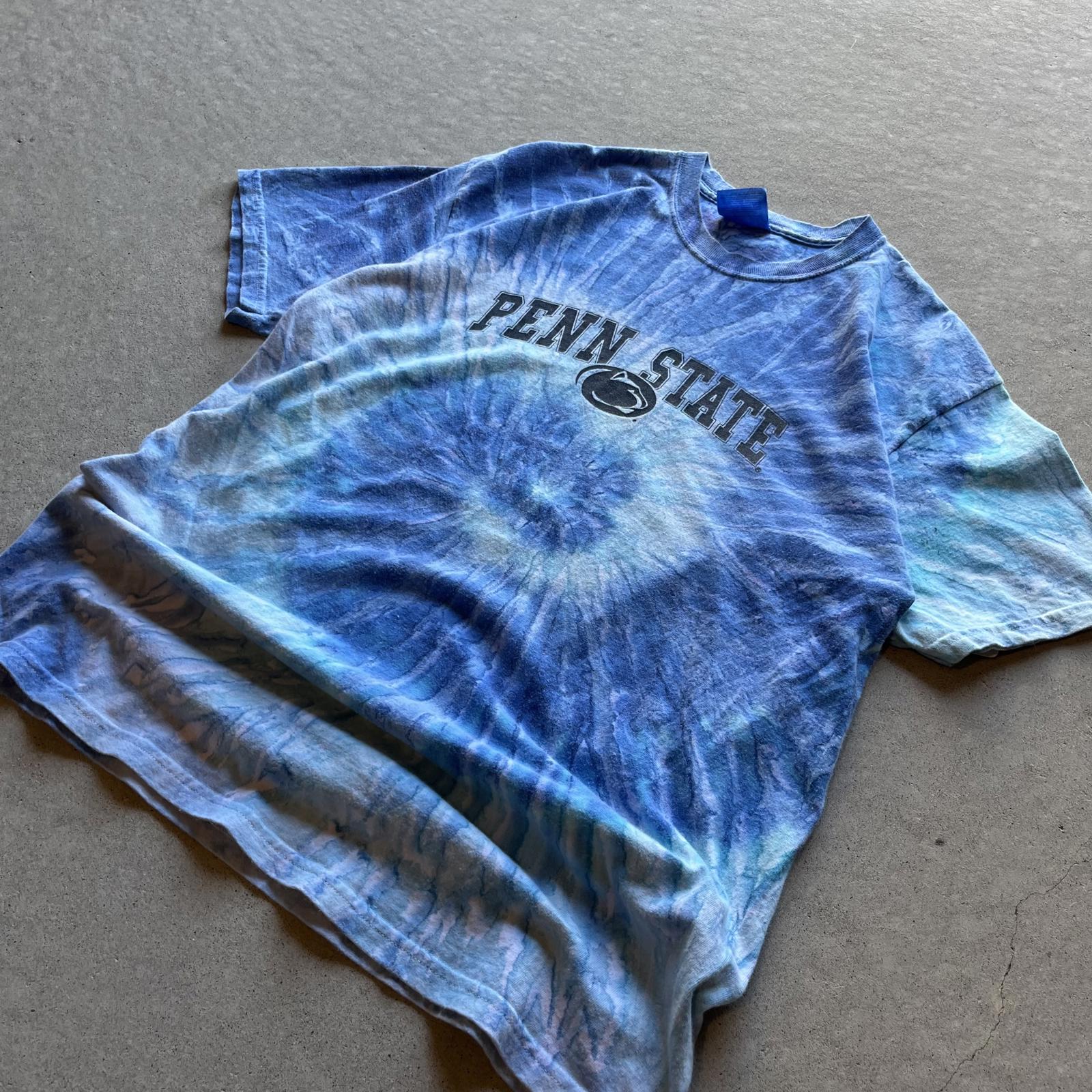 Vintage Y2K Penn State University Tie Dye T-Shirt - Uptwn Vintage