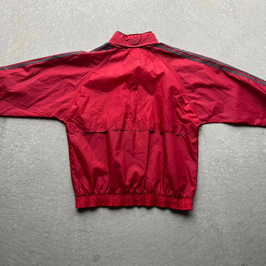 Vintage 90s Red Adidas Zip Up Jacket - Uptwn Vintage
