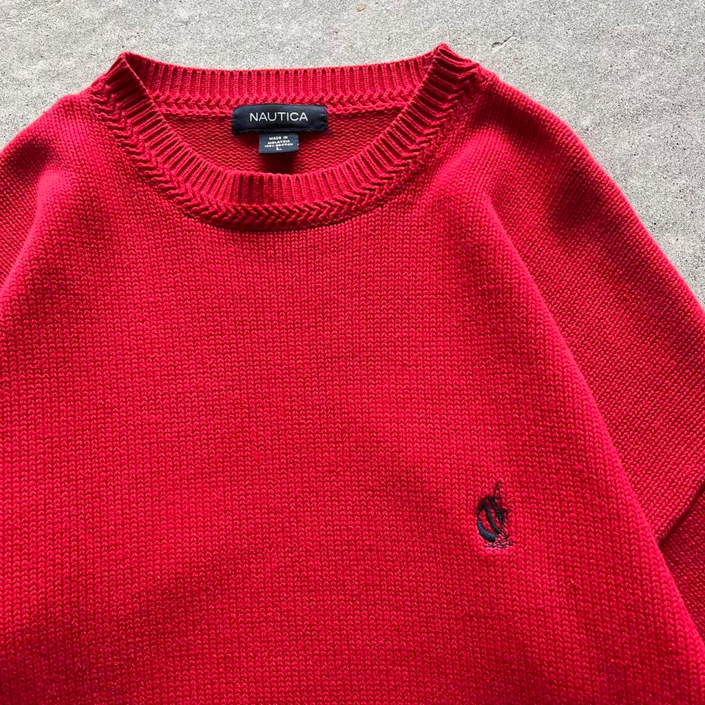 Vintage Clothing Vintage Y2K Red Nautica Knit Sweater Nautica - uptwn vintage - 79c04f5e-6d9a-4525-98e9-477a06f2fbc8