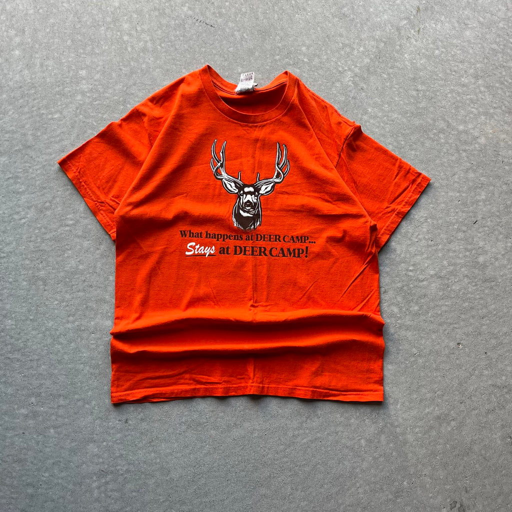Vintage Y2K Camping Style Deer Graphic T-Shirt - Uptwn Vintage