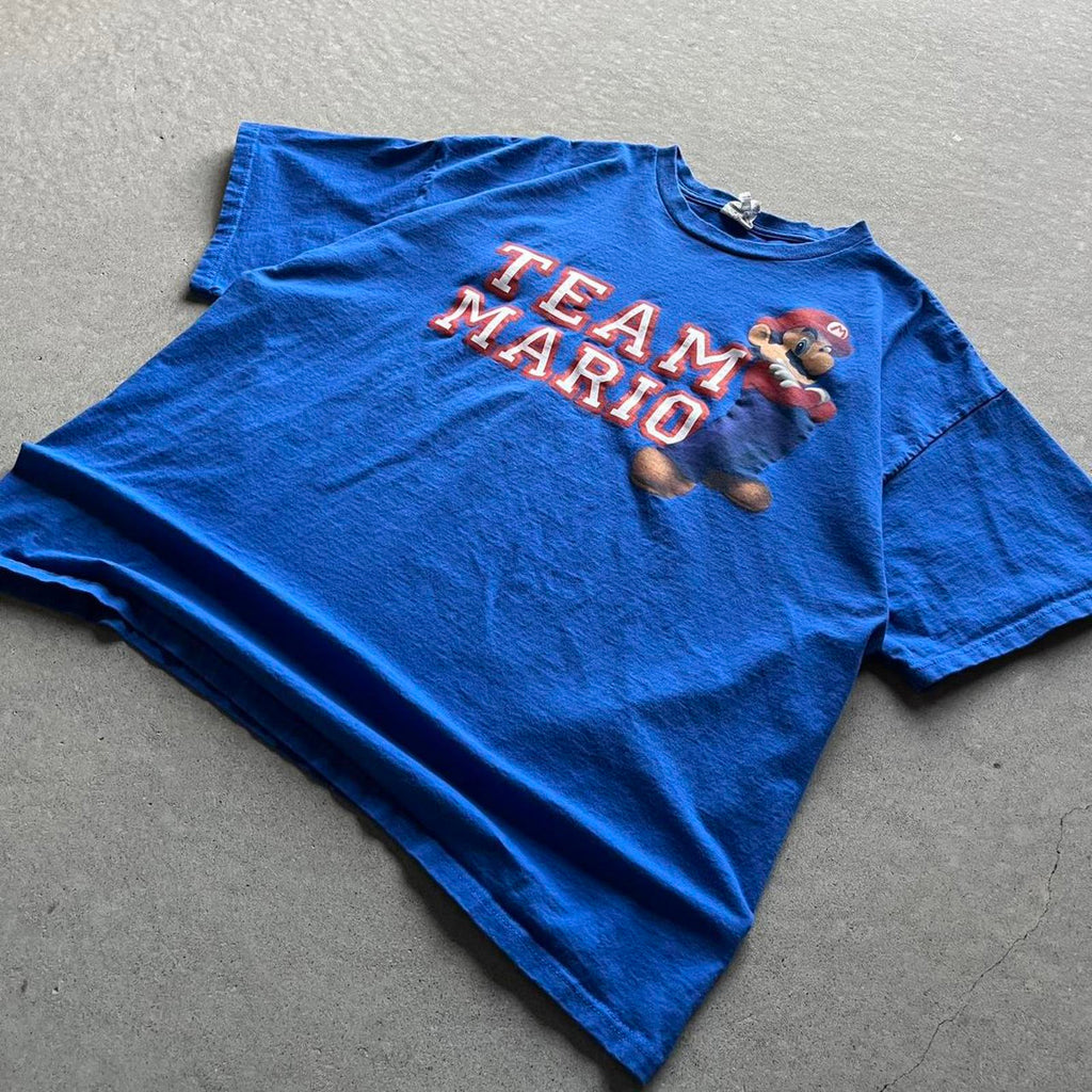 Vintage Y2K Team Mario T-Shirt