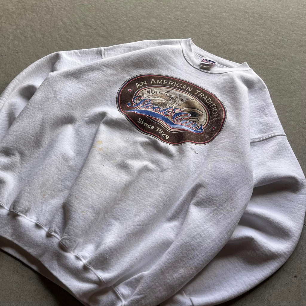 Vintage 90s Retro Stock Cars Sweatshirt - Uptwn Vintage