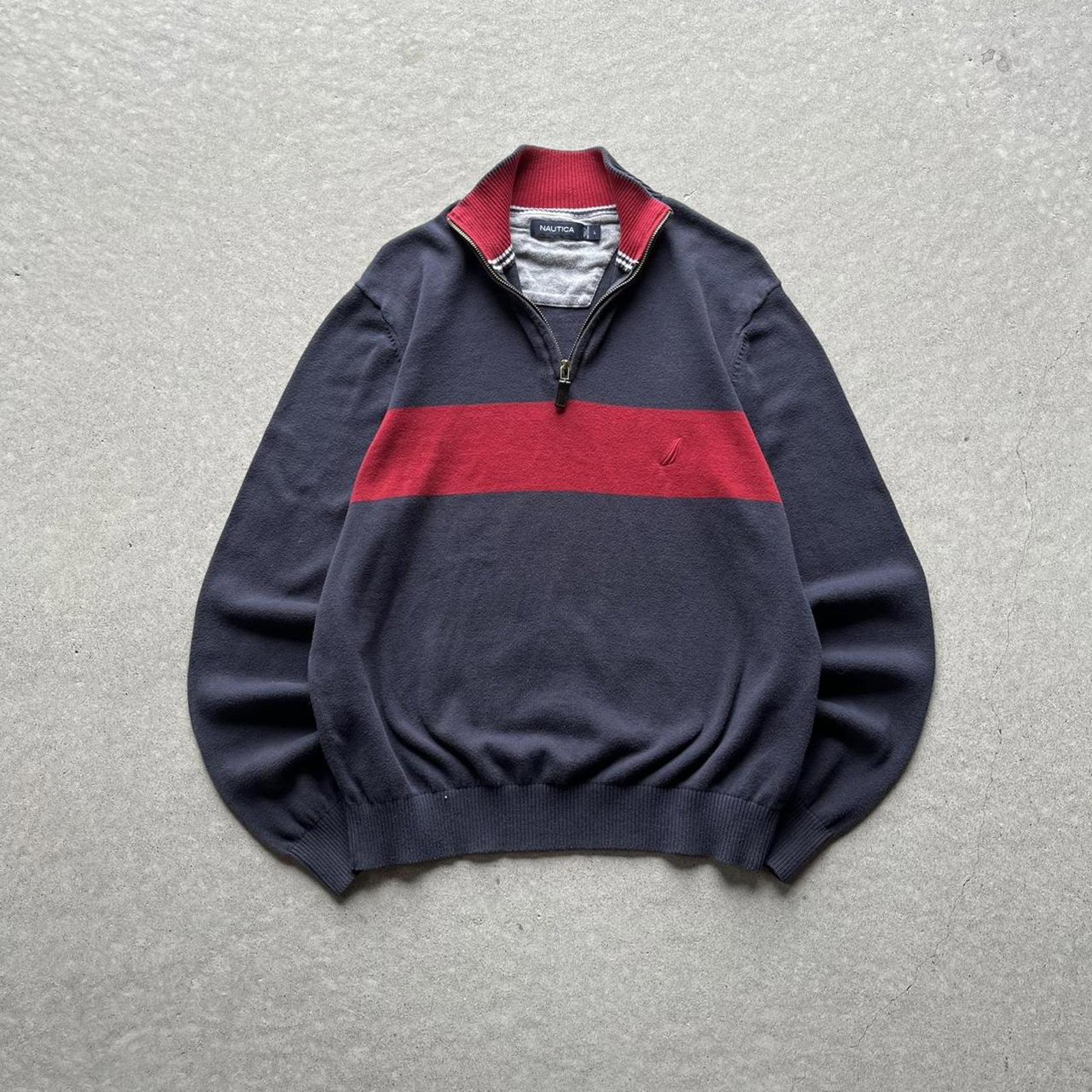 Vintage Clothing Vintage Y2K Nautica Striped Quarter Zip Pullover Nautica - uptwn vintage - 8388f3d8-8a86-49be-ac5b-5e0563f58227