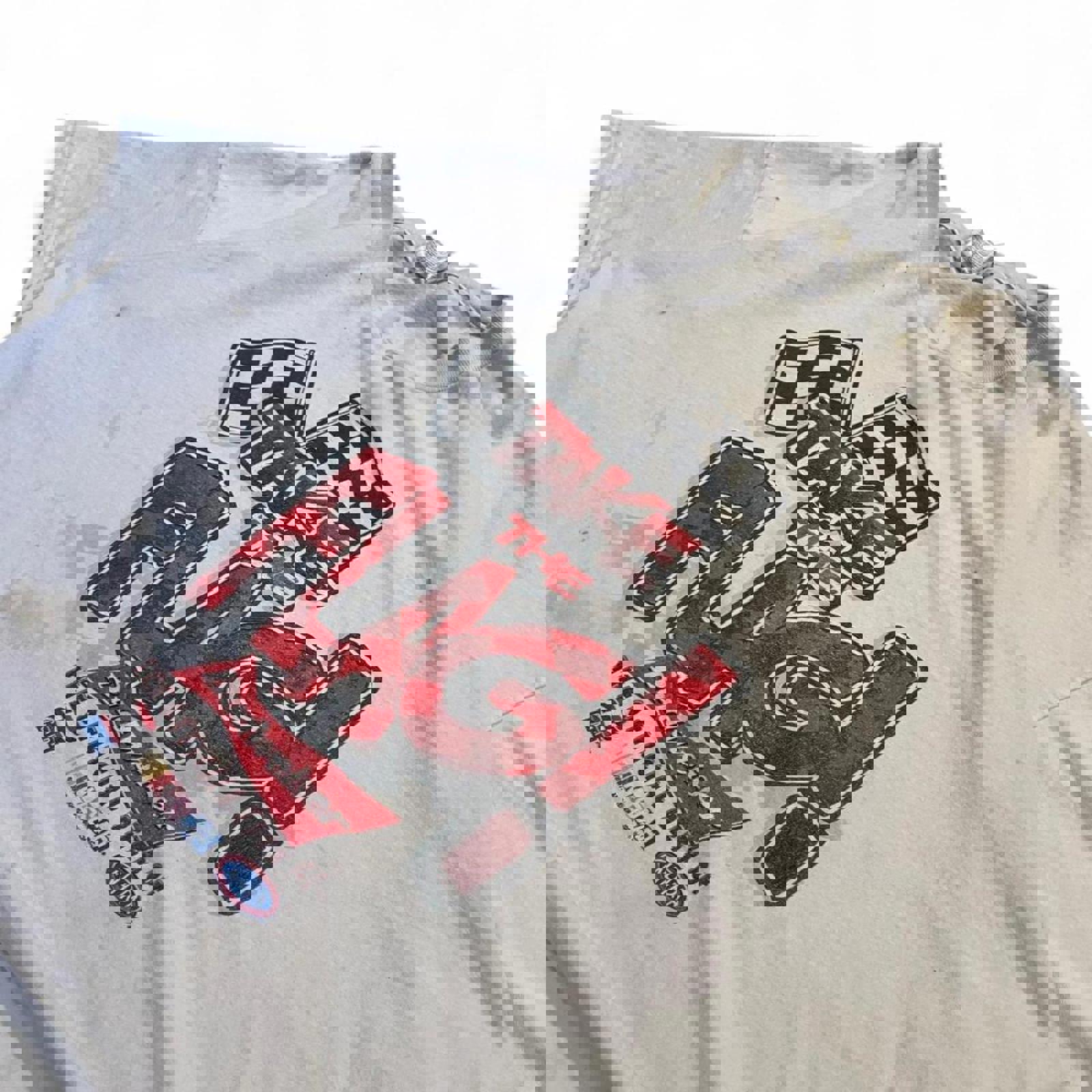 Vintage Thrashed 2000 Race For The Flag NASCAR T-Shirt Hanes - uptwn vintage - 8941d1cb-73ba-4bda-a260-c3872ef37207