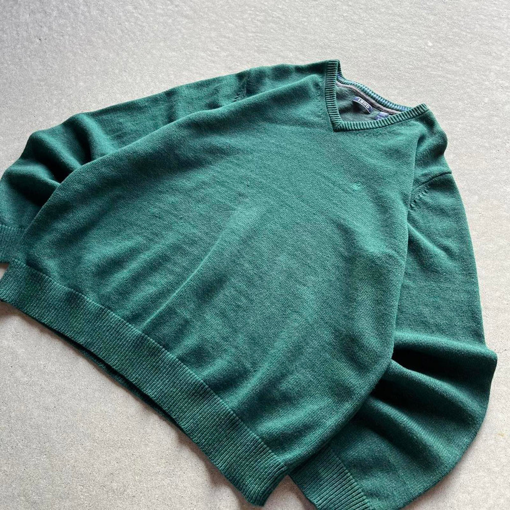 Vintage Style Green Izod Knit Sweater