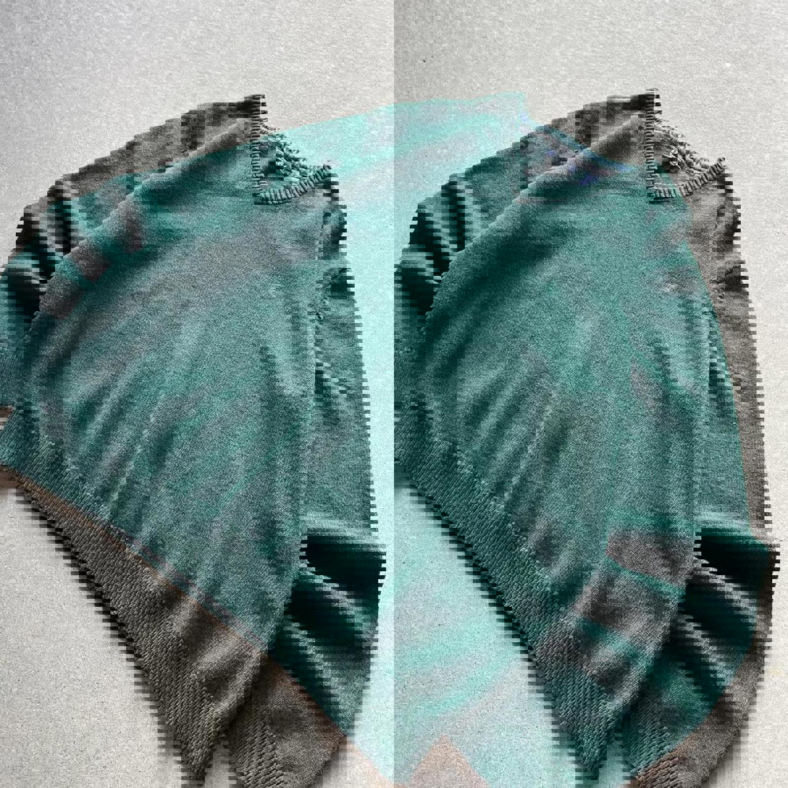 Vintage Style Green Izod Knit Sweater