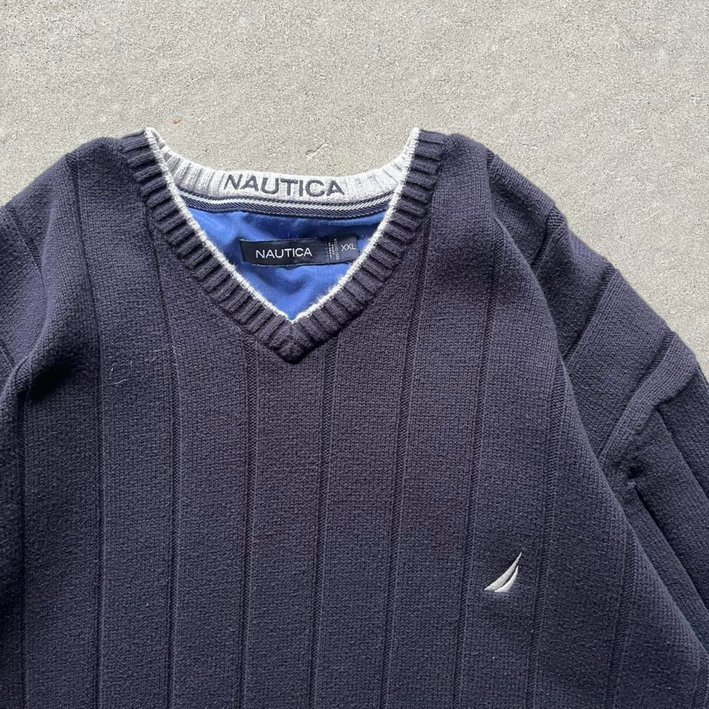 Vintage Y2K Navy Knit Nautica Sweater