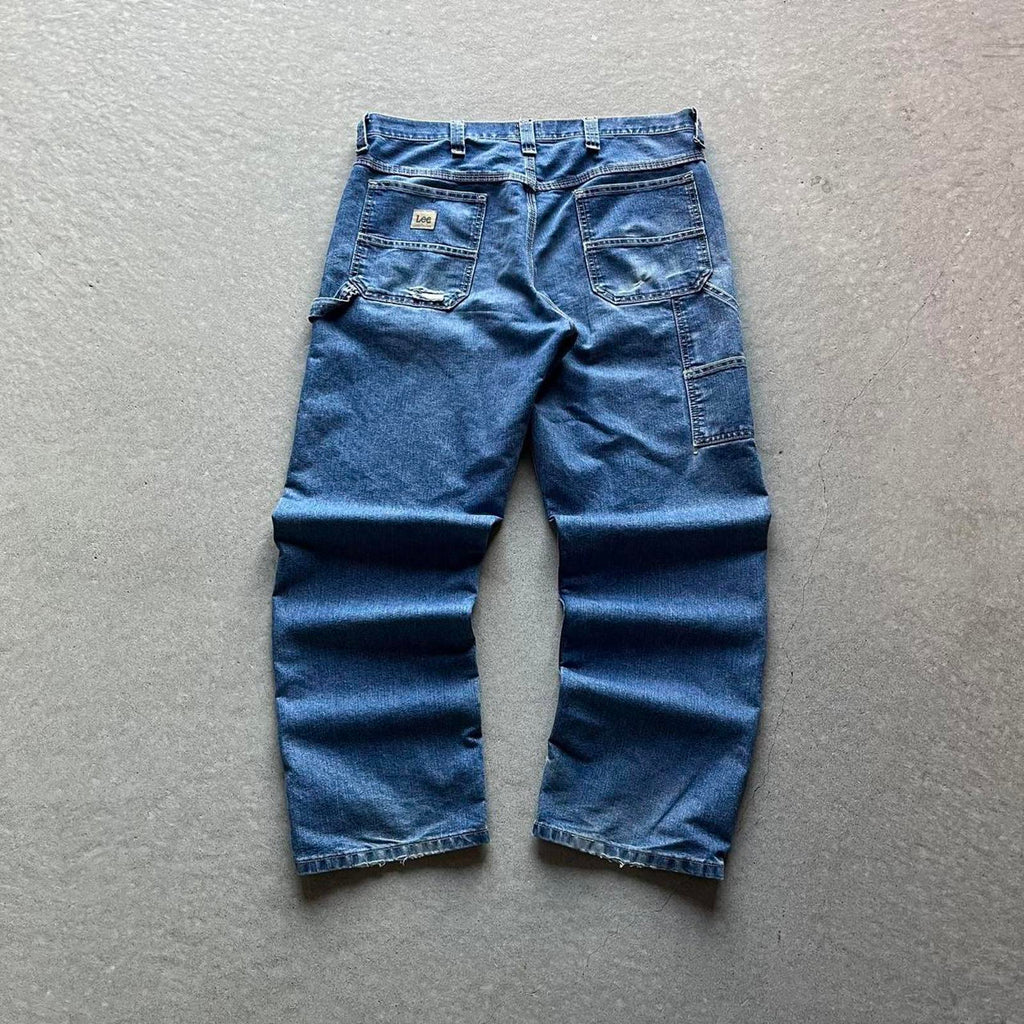 Vintage Clothing Vintage Y2K Dark Lee Denim Carpenter Pants Lee - uptwn vintage - 8cd94c20-b5c4-45a8-83eb-53586d26eea5