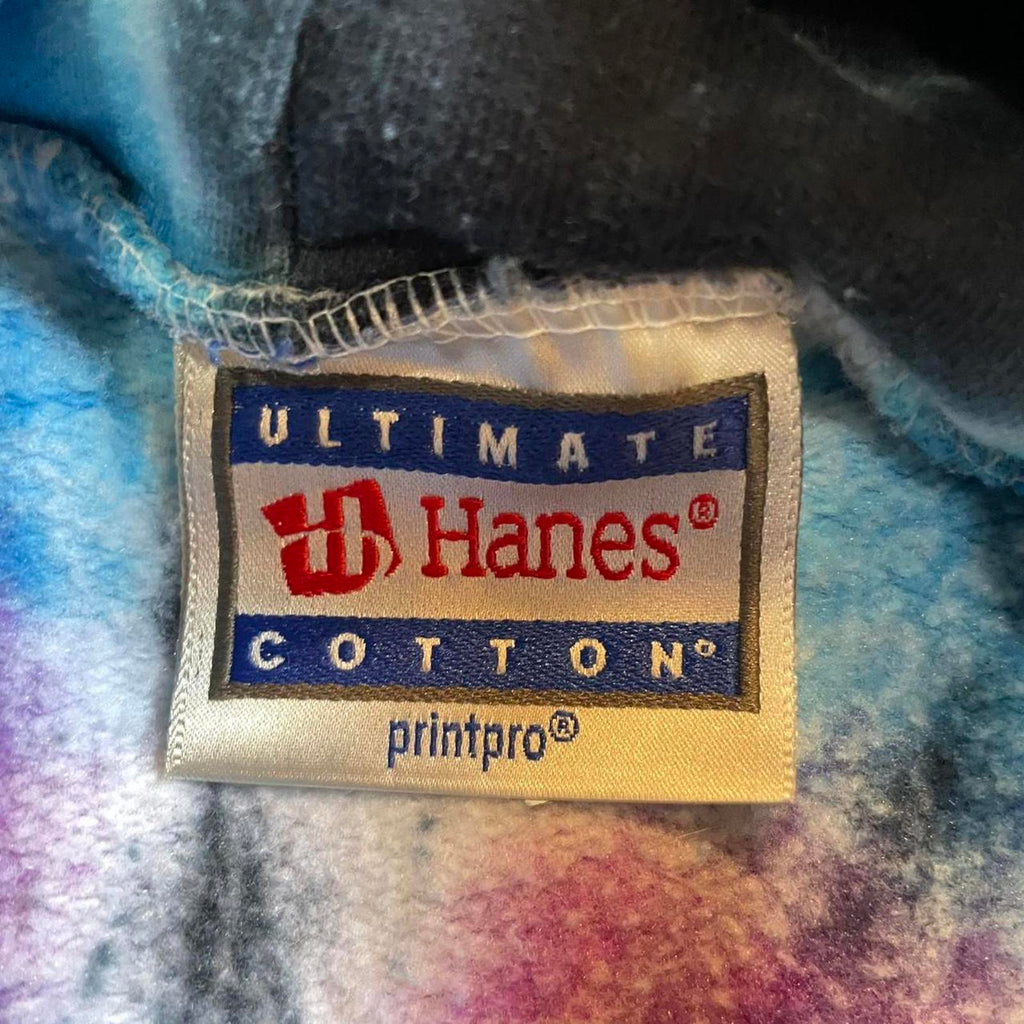 Vintage 90s Tie Dye Alien Streetwear Hoodie Hanes - uptwn vintage - 8ce9f421-1853-467b-b1f3-3701577e46bb