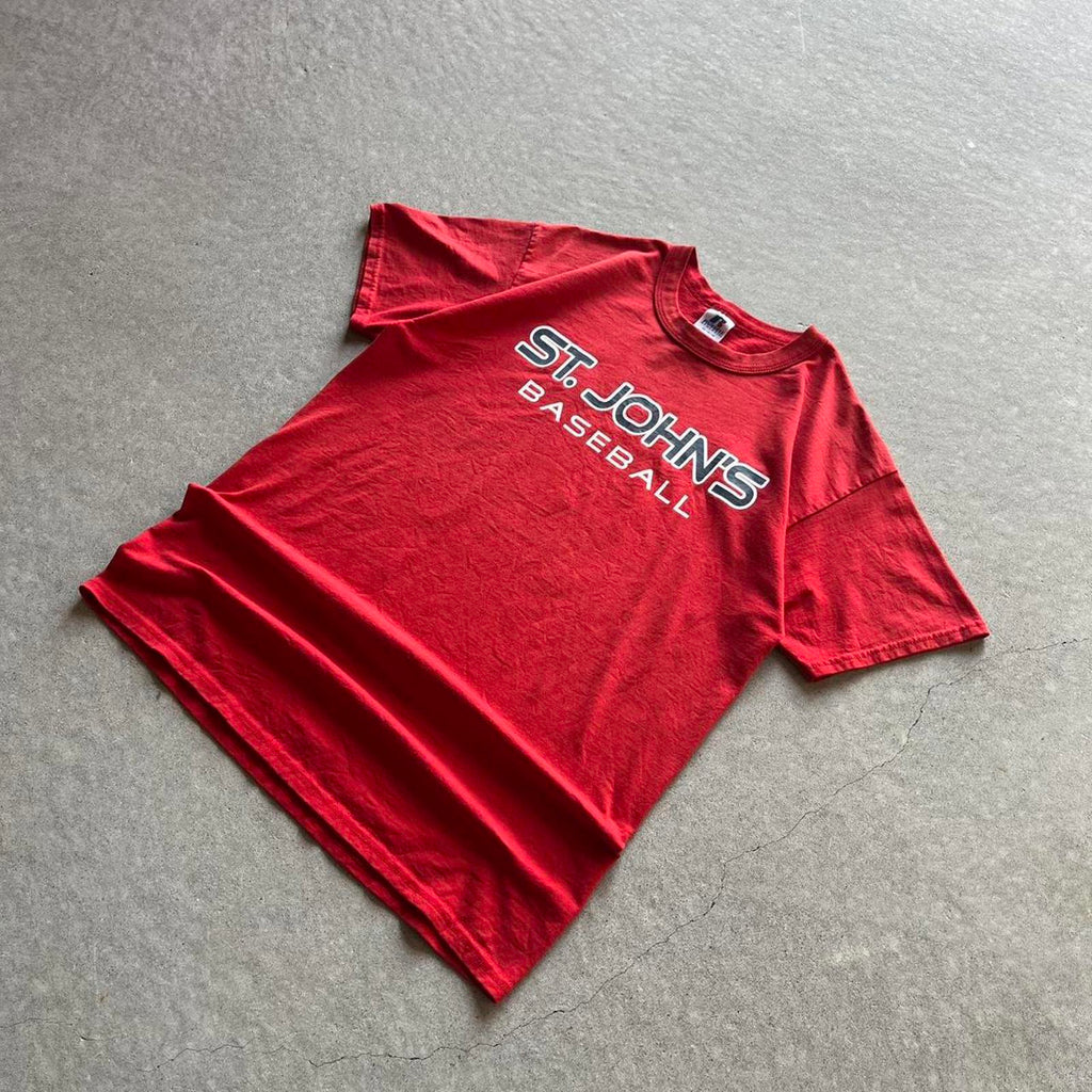 Vintage Clothing Vintage Y2K St. John’s University Baseball T-Shirt Russell Athletic - uptwn vintage - 8e9ad0c6-622e-4972-b05c-fbdeb41369b0