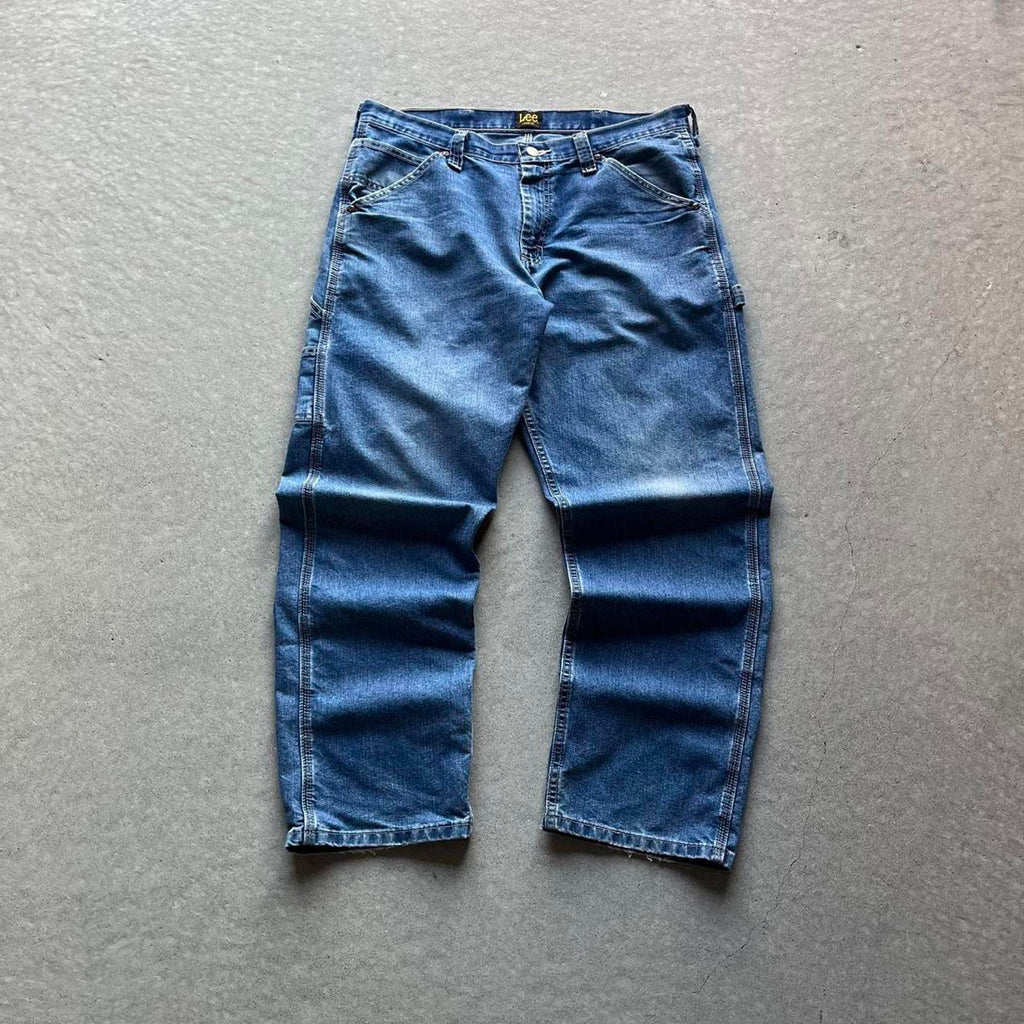 Vintage Clothing Vintage Y2K Dark Lee Denim Carpenter Pants Lee - uptwn vintage - 9493e5d9-3e1f-4c99-bd1e-b0755f752991