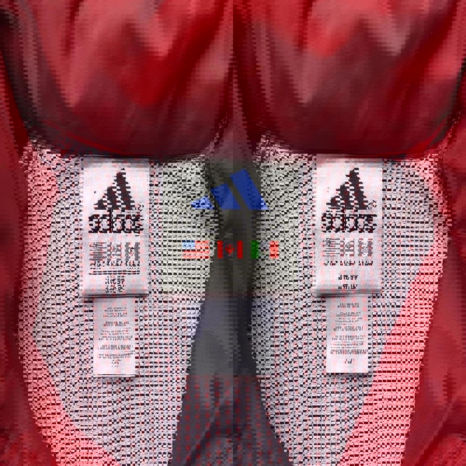 Vintage 90s Red Adidas Zip Up Jacket