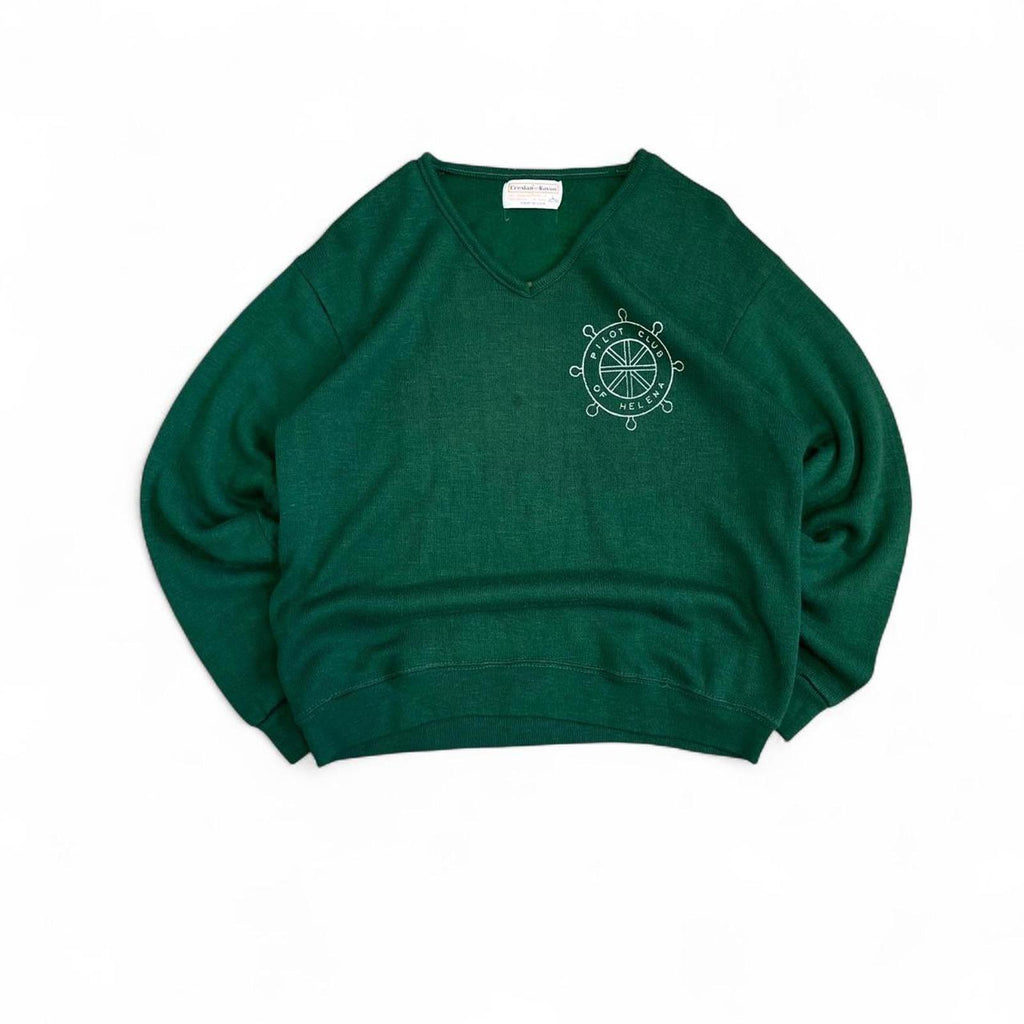 Vintage 1960s Pilot Club Of Helena Knit V-Neck Sweater American Vintage 958e3d6a-96e0-42fd-9546-3084b2c55c61