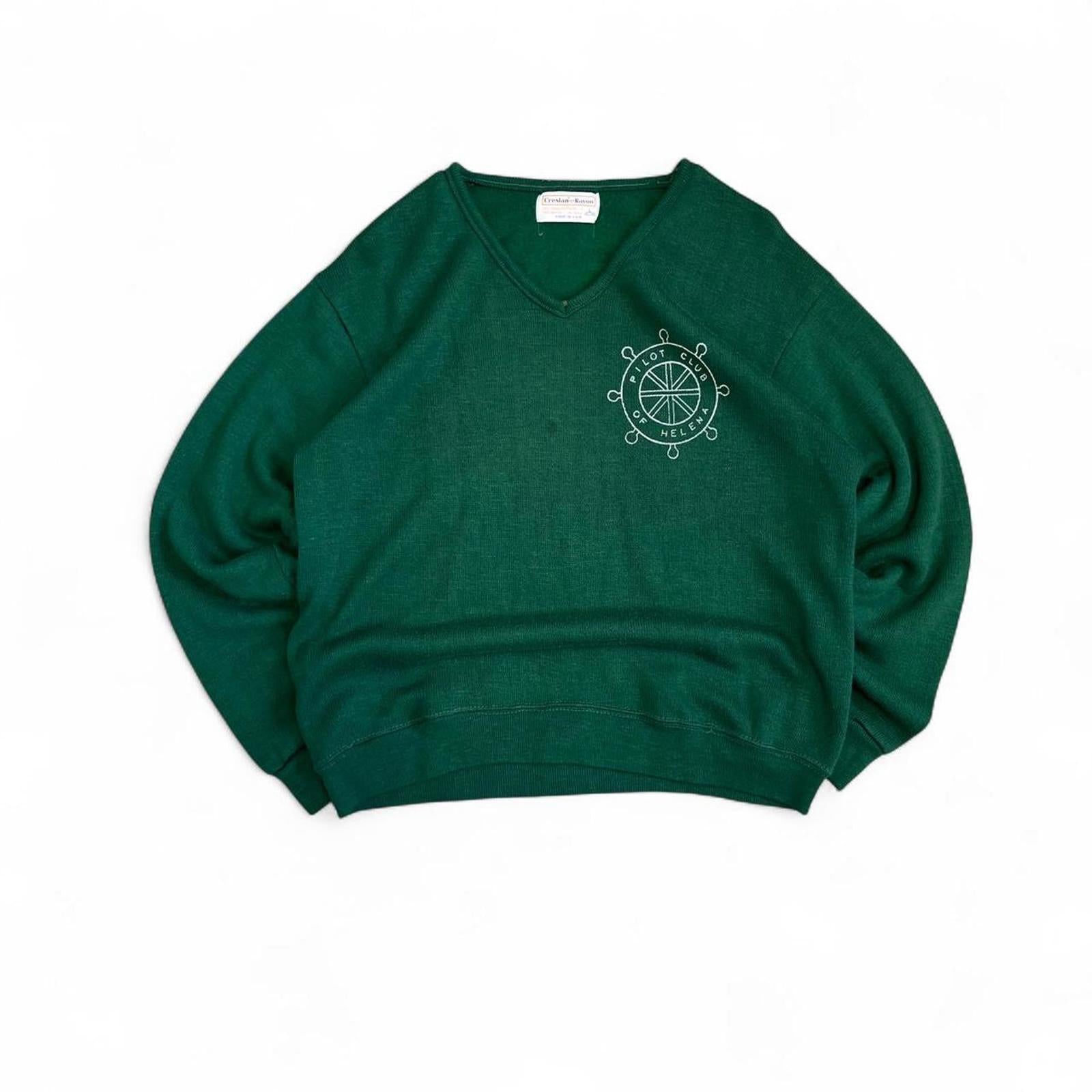 Vintage 1960s Pilot Club Of Helena Knit V-Neck Sweater American Vintage 958e3d6a-96e0-42fd-9546-3084b2c55c61