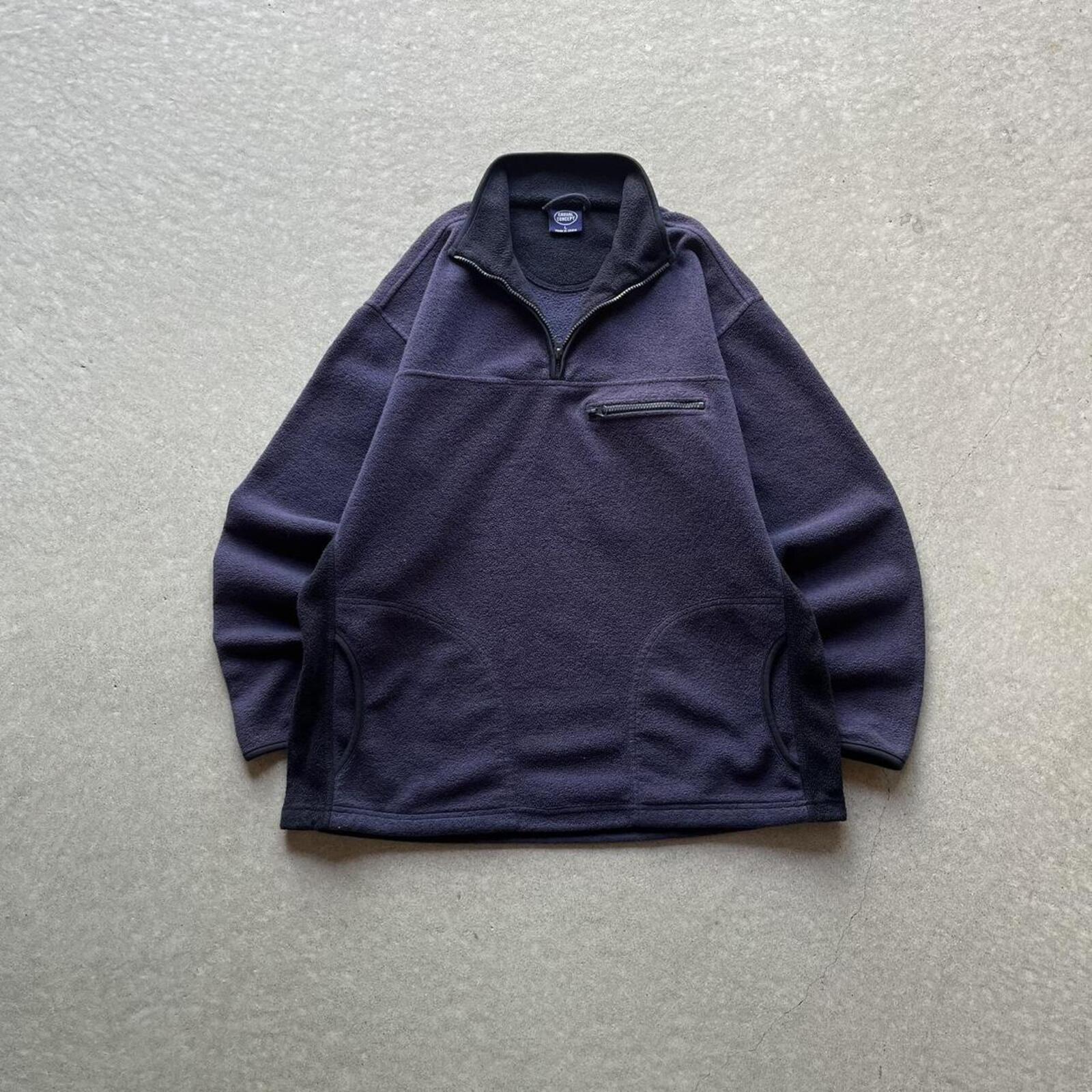 Vintage Clothing Vintage Y2K Sporty Navy Fleece Pullover American Vintage - uptwn vintage - 96cf3db7-d66d-4631-9e90-a3d21bbaa99d