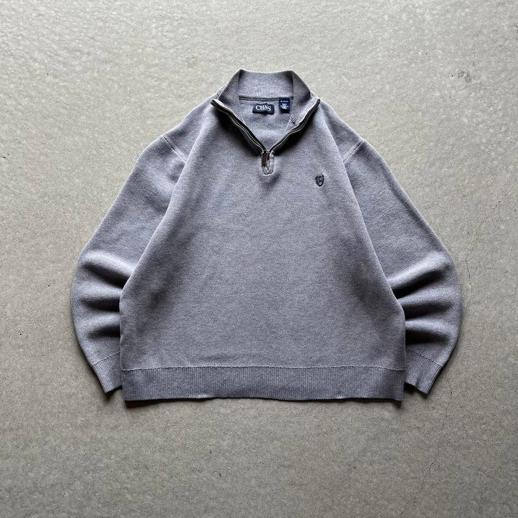 Vintage Clothing Vintage Y2K Chaps Quarter Zip Elbow Patch Sweater Chaps - uptwn vintage - 98507b5d-cd7e-4aba-8e91-15d1e51c2253