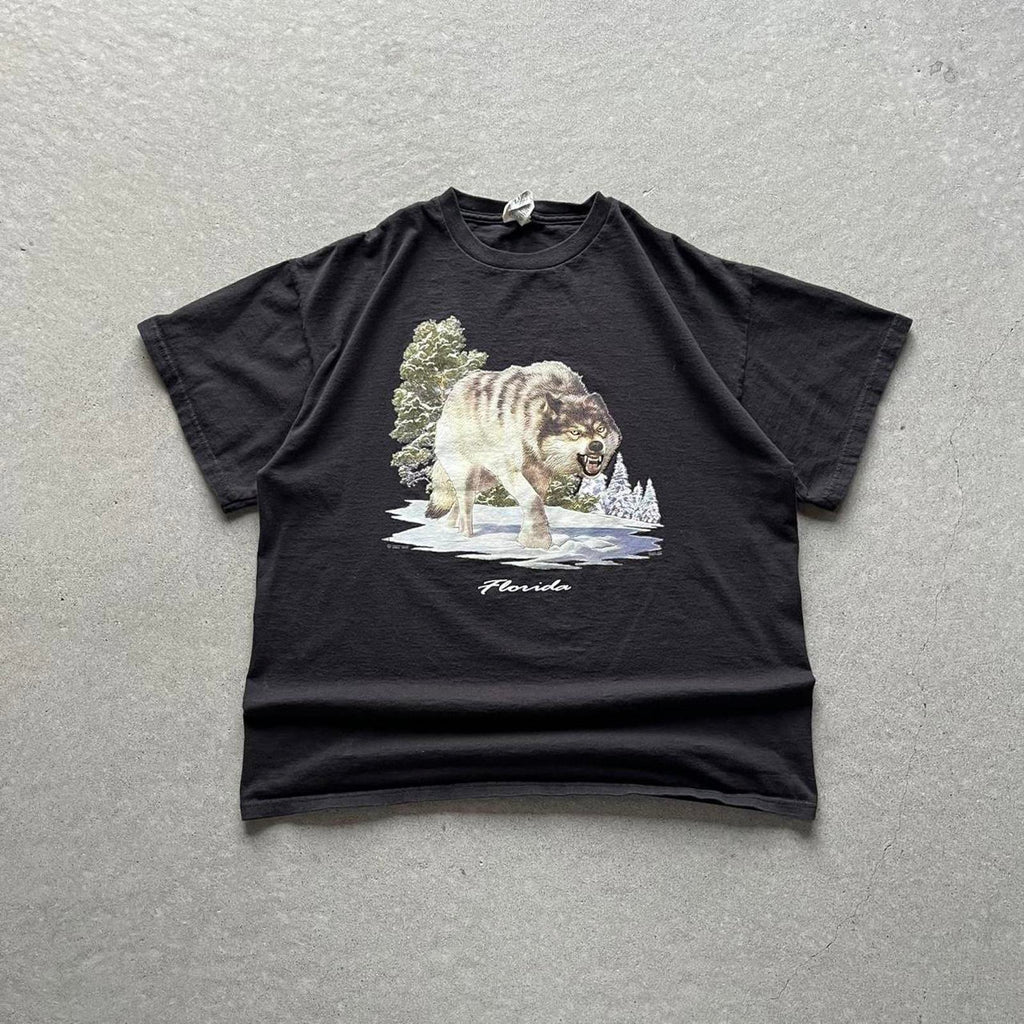 Vintage Clothing Vintage 2007 Black Wolf Nature T-Shirt Delta Pro Weight - uptwn vintage - 990d9286-6837-4eb8-a048-0877e3beb7bc