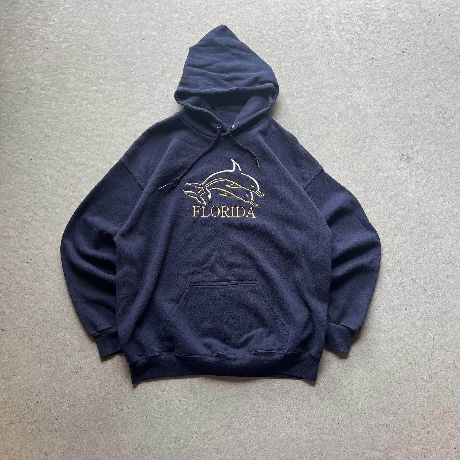 Vintage 90s Florida Dolphins Embroidered Hoodie