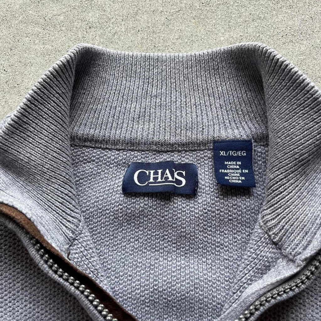 Vintage Clothing Vintage Y2K Chaps Quarter Zip Elbow Patch Sweater Chaps - uptwn vintage - 9e437aeb-2e8f-499a-ad0d-d2526d7eca6a