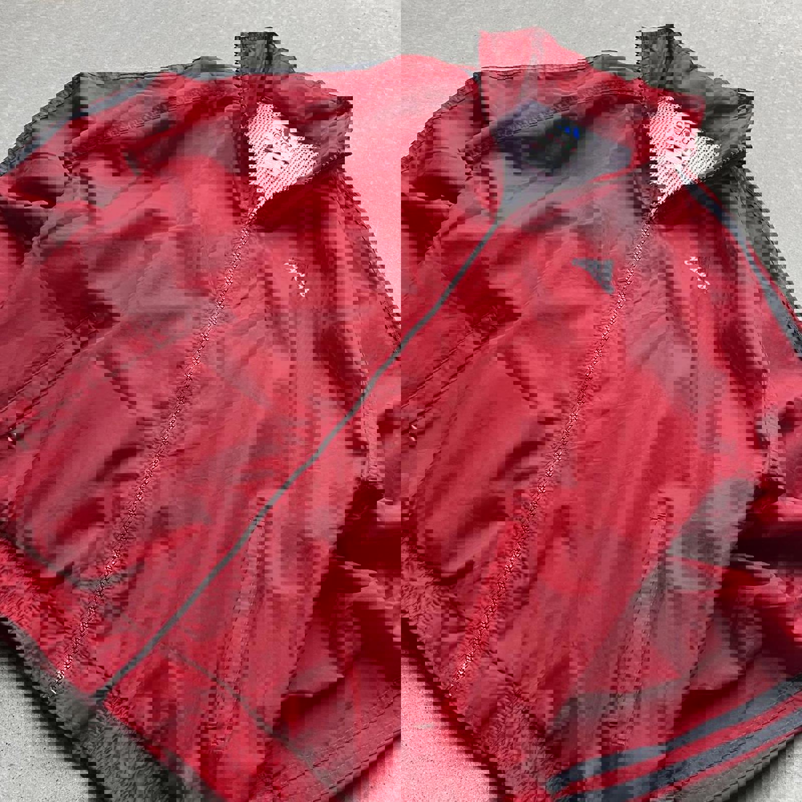 Vintage 90s Red Adidas Zip Up Jacket