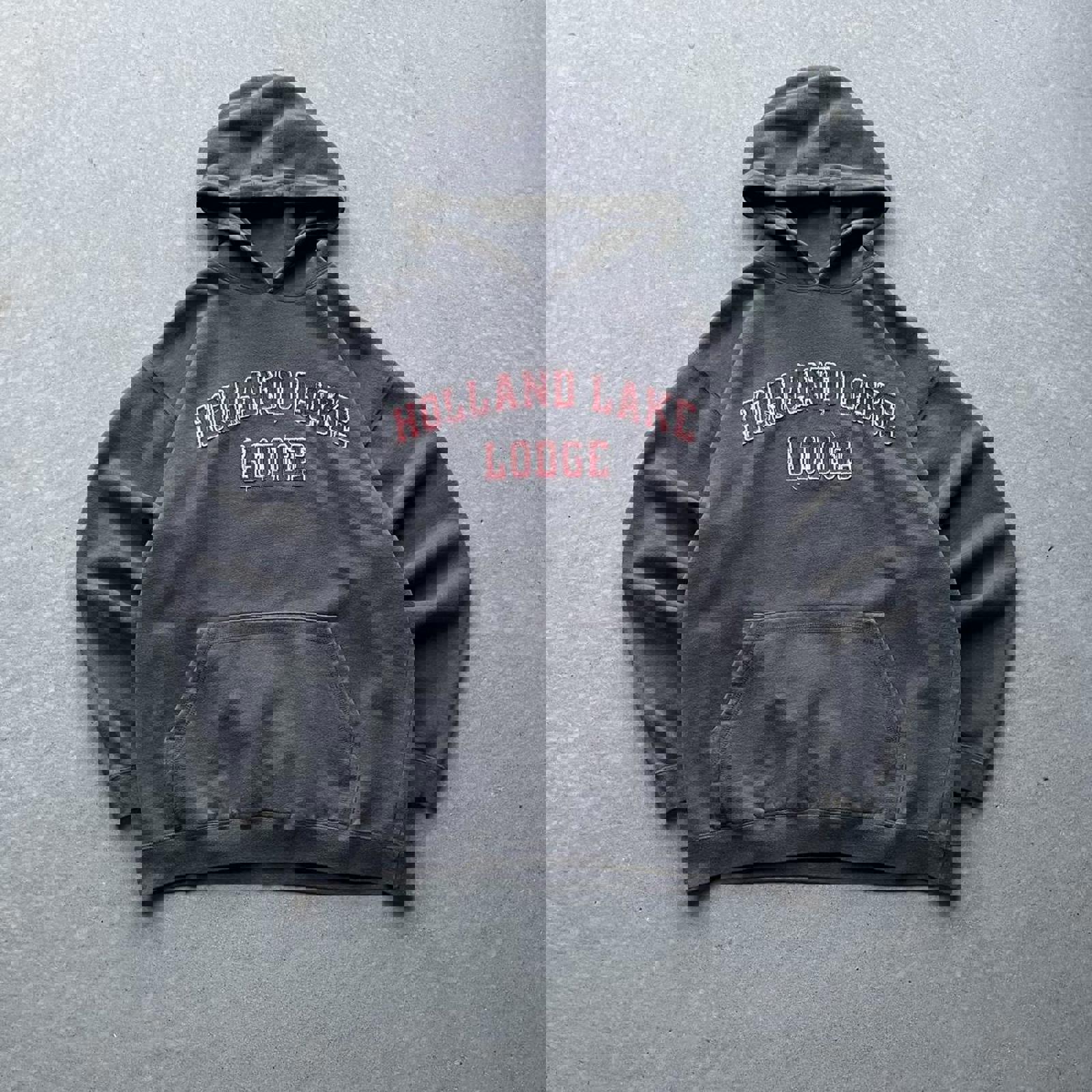 Vintage Y2K Holland Lake Lodge Hoodie