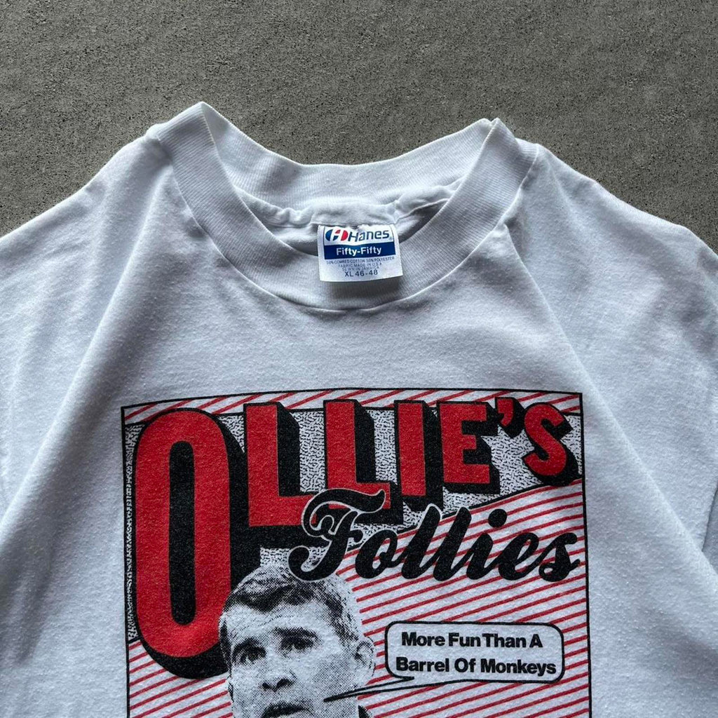 Vintage 80s Grail Ollie’s Follies Political T-Shirt - Uptwn Vintage