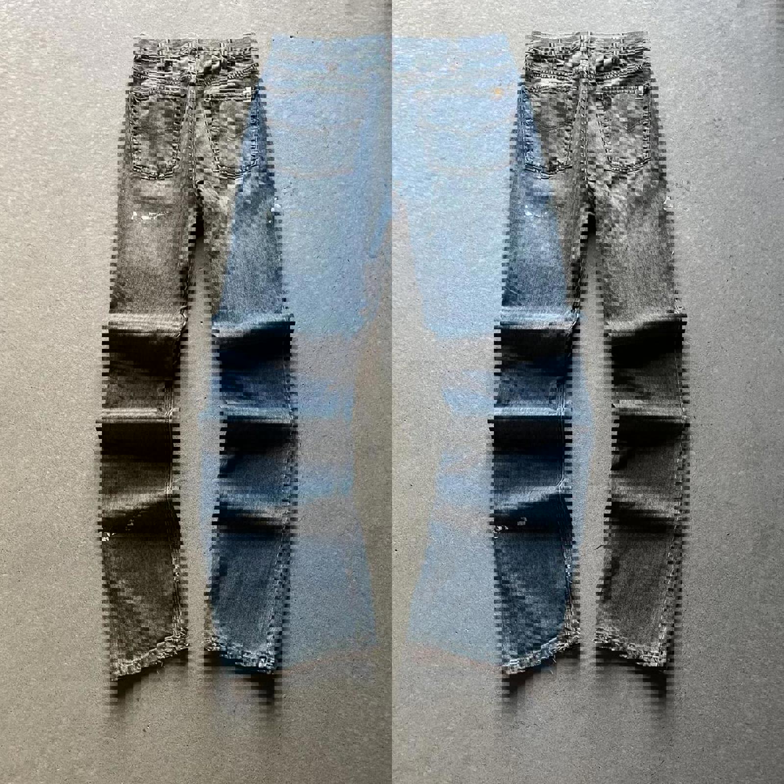 Vintage Style Paint Splattered Carhartt Jeans