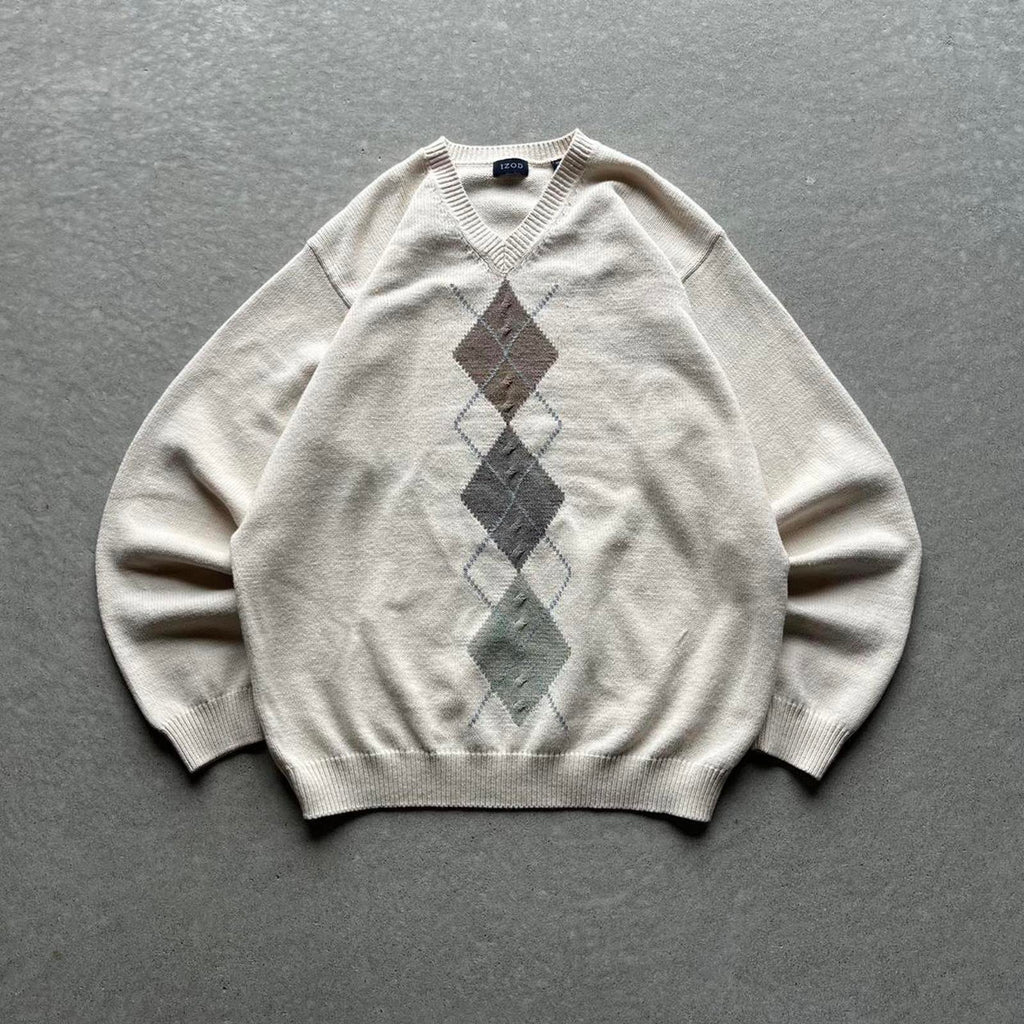 Vintage Clothing Vintage 90s Izod Diamond Knit Sweater IZOD - uptwn vintage - a4aff770-e863-4484-b0a3-0e04b2b3595c