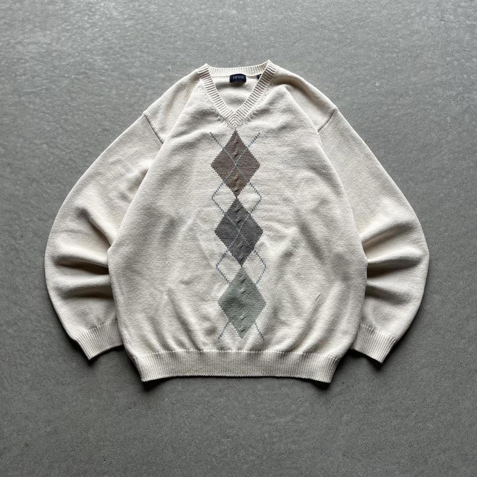 Vintage Clothing Vintage 90s Izod Diamond Knit Sweater IZOD - uptwn vintage - a4aff770-e863-4484-b0a3-0e04b2b3595c