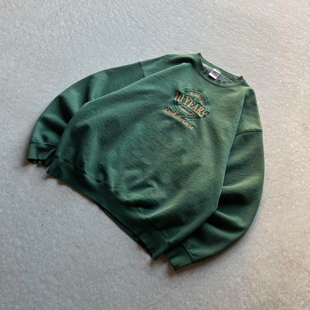 Vintage Clothing Vintage 90s Green Heavyweight Company Sweatshirt Fruit of the Loom - uptwn vintage - a4c5bf7c-cea6-4cd3-9a27-20f9027f8cf0