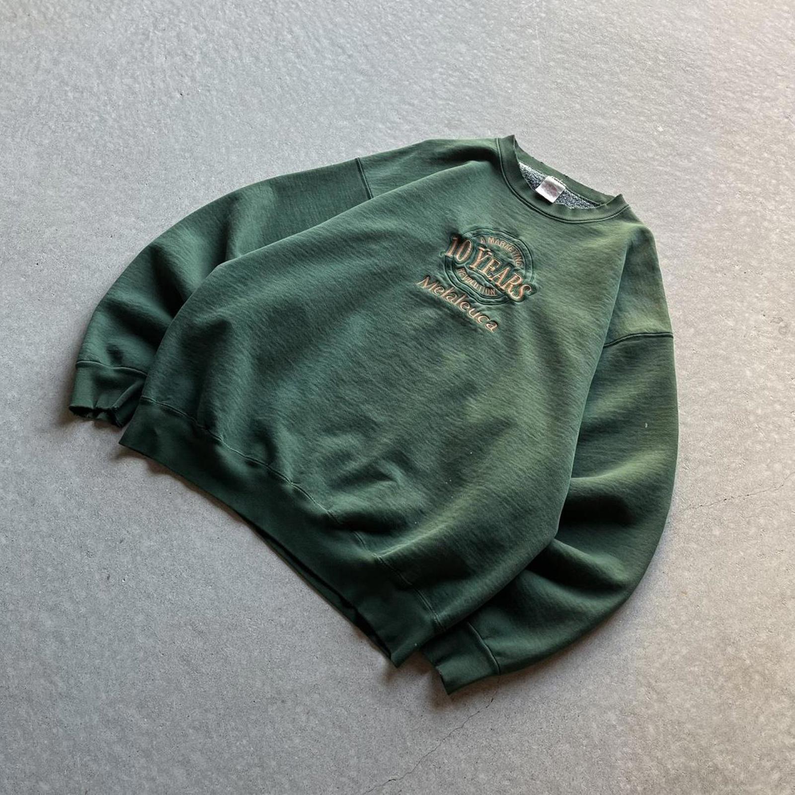 Vintage Clothing Vintage 90s Green Heavyweight Company Sweatshirt Fruit of the Loom - uptwn vintage - a4c5bf7c-cea6-4cd3-9a27-20f9027f8cf0