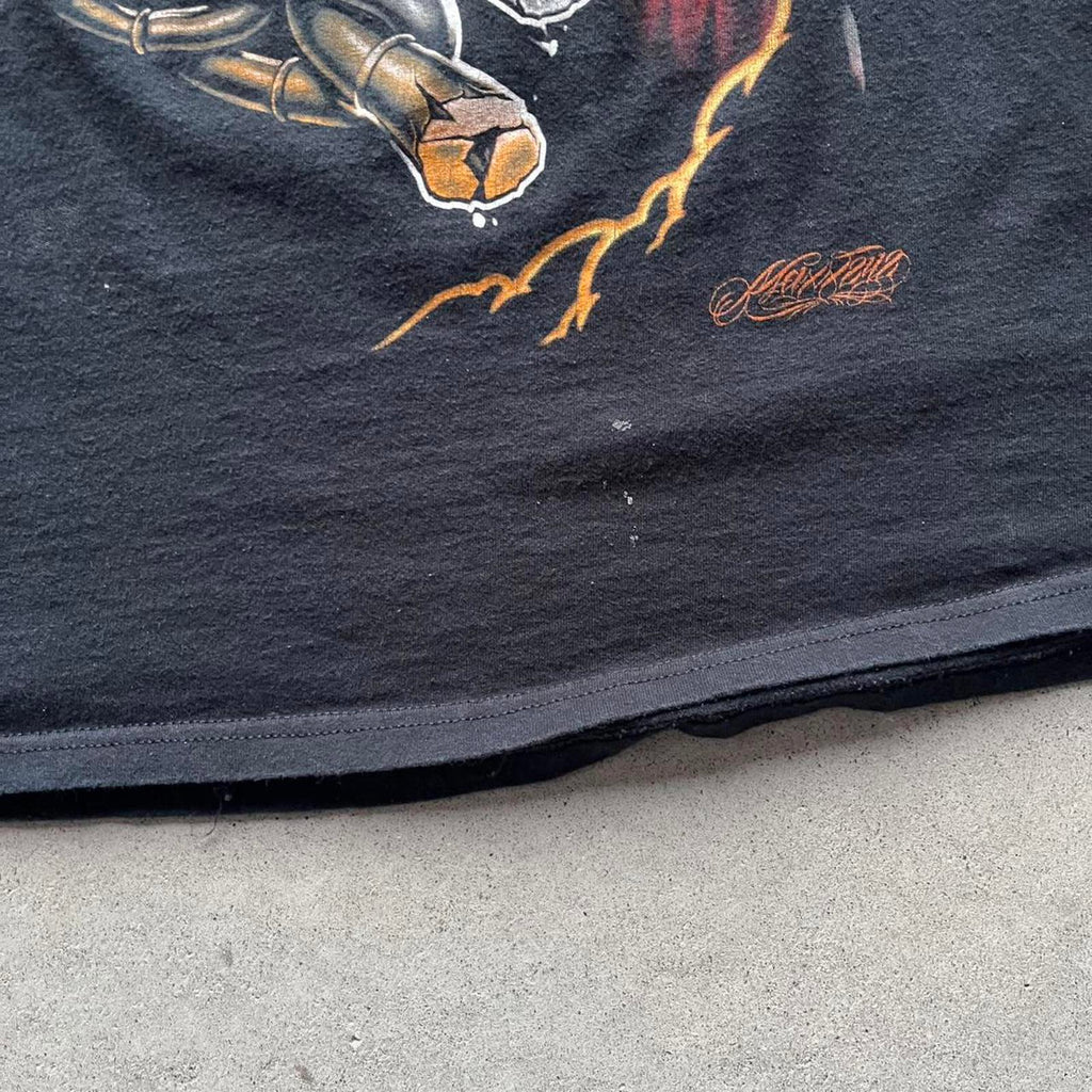 Vintage 90s Rockstar Mayhem Motocross T-Shirt - Uptwn Vintage