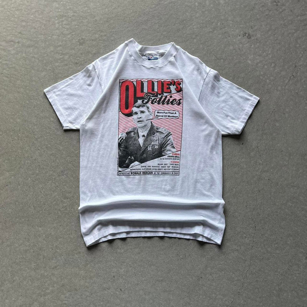 Vintage 80s Grail Ollie’s Follies Political T-Shirt - Uptwn Vintage