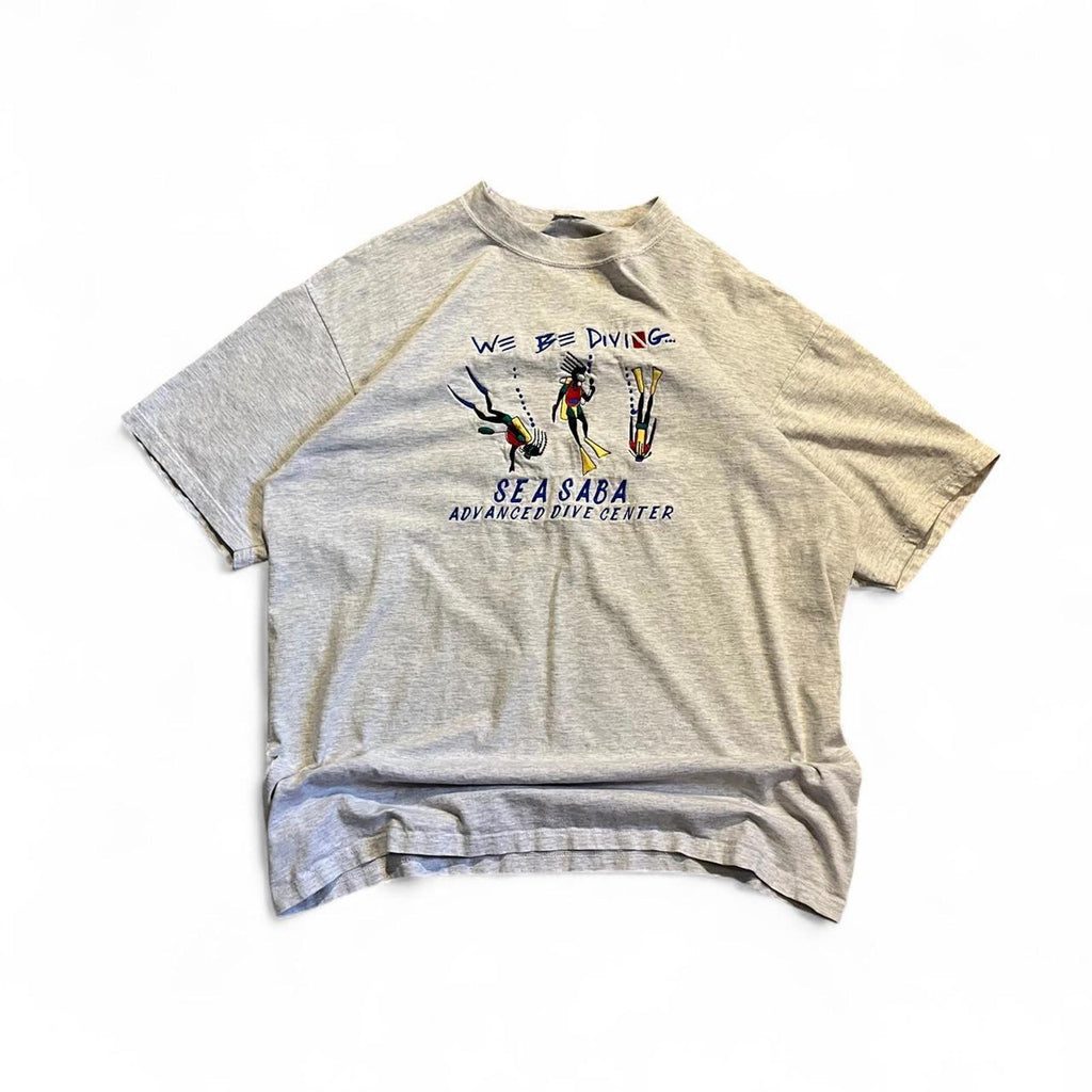 Vintage 90s Retro Embroidered Sea Saba Diving T-Shirt American Vintage - uptwn vintage - ab9a5b41-6e32-400d-adfd-dce47c1122f9